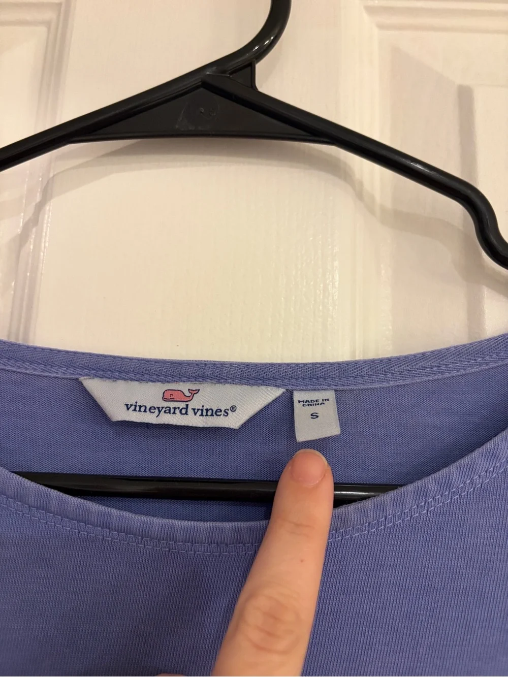 Vineyard Vines T Shirt Dress Small Periwinkle Stripe Preppy Cotton